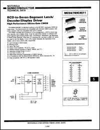 Click here to download MC74HC4511DDS Datasheet