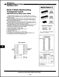 Click here to download MC54HC573JS Datasheet