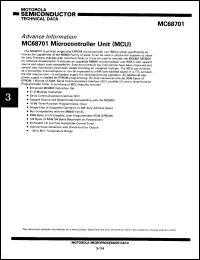 Click here to download MC68701U4CS Datasheet