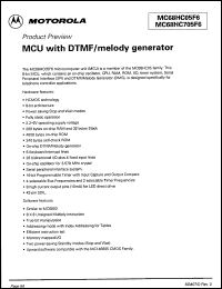 Click here to download MC68HC705F6P Datasheet