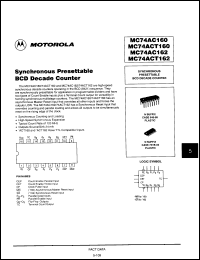Click here to download MC74ACT160DR2 Datasheet