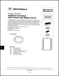 Click here to download MC74AC191D Datasheet