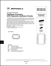 Click here to download MC74AC192D Datasheet