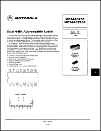 Click here to download MC74AC256DR2 Datasheet