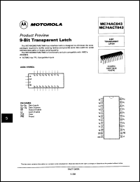 Click here to download MC74ACT843N Datasheet