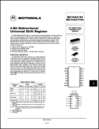 Click here to download MC74ACT194DR2 Datasheet