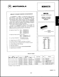 Click here to download MCM4027BEBS25 Datasheet