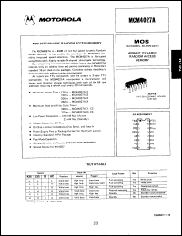 Click here to download MCM4027BEBD25 Datasheet