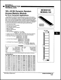 Click here to download MCM40L100ASG70 Datasheet