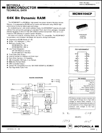Click here to download MCM4164CP20 Datasheet