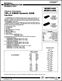 Click here to download MCM514400ANJ70 Datasheet