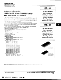 Click here to download MCM516160AT80 Datasheet