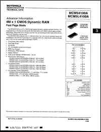 Click here to download MCM54100AT70 Datasheet