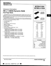 Click here to download MCM54100AZ70 Datasheet