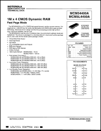 Click here to download MCM54400A-CZ70 Datasheet