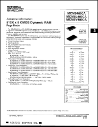 Click here to download MCM54800AT70 Datasheet