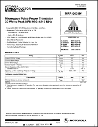 Click here to download MRF10031HC Datasheet