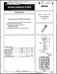 Click here to download MRF526 Datasheet