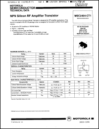 Click here to download MSC2404CT3 Datasheet