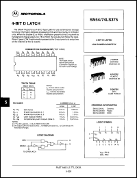 Click here to download SN74LS375DR2 Datasheet