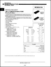 Click here to download MCM54410AN70R2 Datasheet