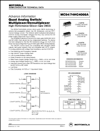 Click here to download MC54HC4066A Datasheet