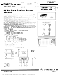 Click here to download MCM6147A Datasheet