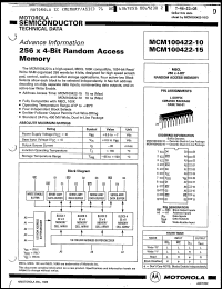 Click here to download MCM100422L10 Datasheet