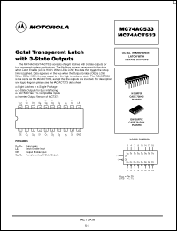 Click here to download MC74ACT533 Datasheet