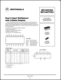 Click here to download MC74AC353 Datasheet