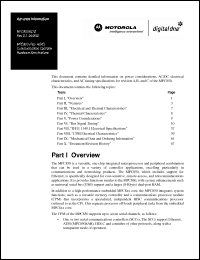 Click here to download MPC850ED Datasheet