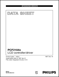 Click here to download PCF2104X Datasheet