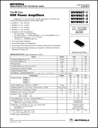 Click here to download MHW607-1 Datasheet