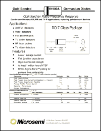 Click here to download 1N100A Datasheet