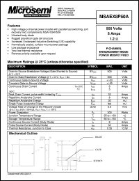 Click here to download MSAEX8P50 Datasheet