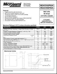 Click here to download MSAGX60F60 Datasheet