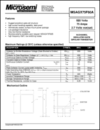 Click here to download MSAGX75F60 Datasheet