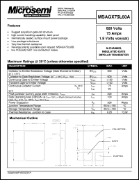 Click here to download MSAGX75L60 Datasheet