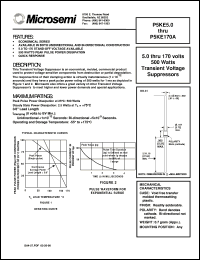 Click here to download P5KE160A Datasheet