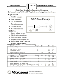 Click here to download 1N276 Datasheet