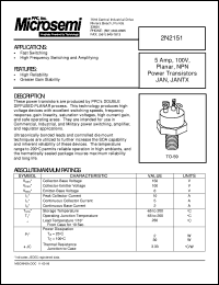 Click here to download 2N2151 Datasheet