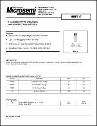 Click here to download MRF517 Datasheet