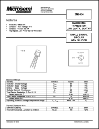 Click here to download 2N2484 Datasheet