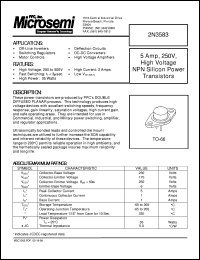 Click here to download 2N3583 Datasheet