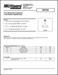 Click here to download MRF586 Datasheet