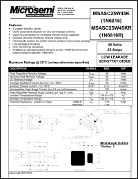 Click here to download MSASC25W45 Datasheet