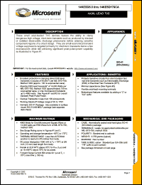 Click here to download 14KESD170CA Datasheet