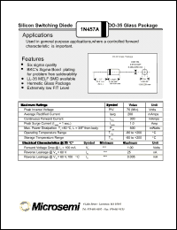 Click here to download 1N457A Datasheet