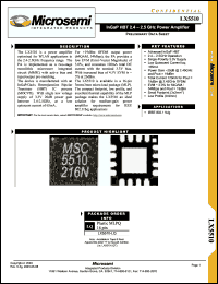 Click here to download LX5510 Datasheet