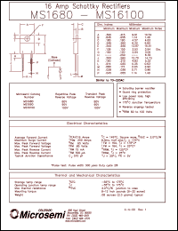 Click here to download MBR16100 Datasheet